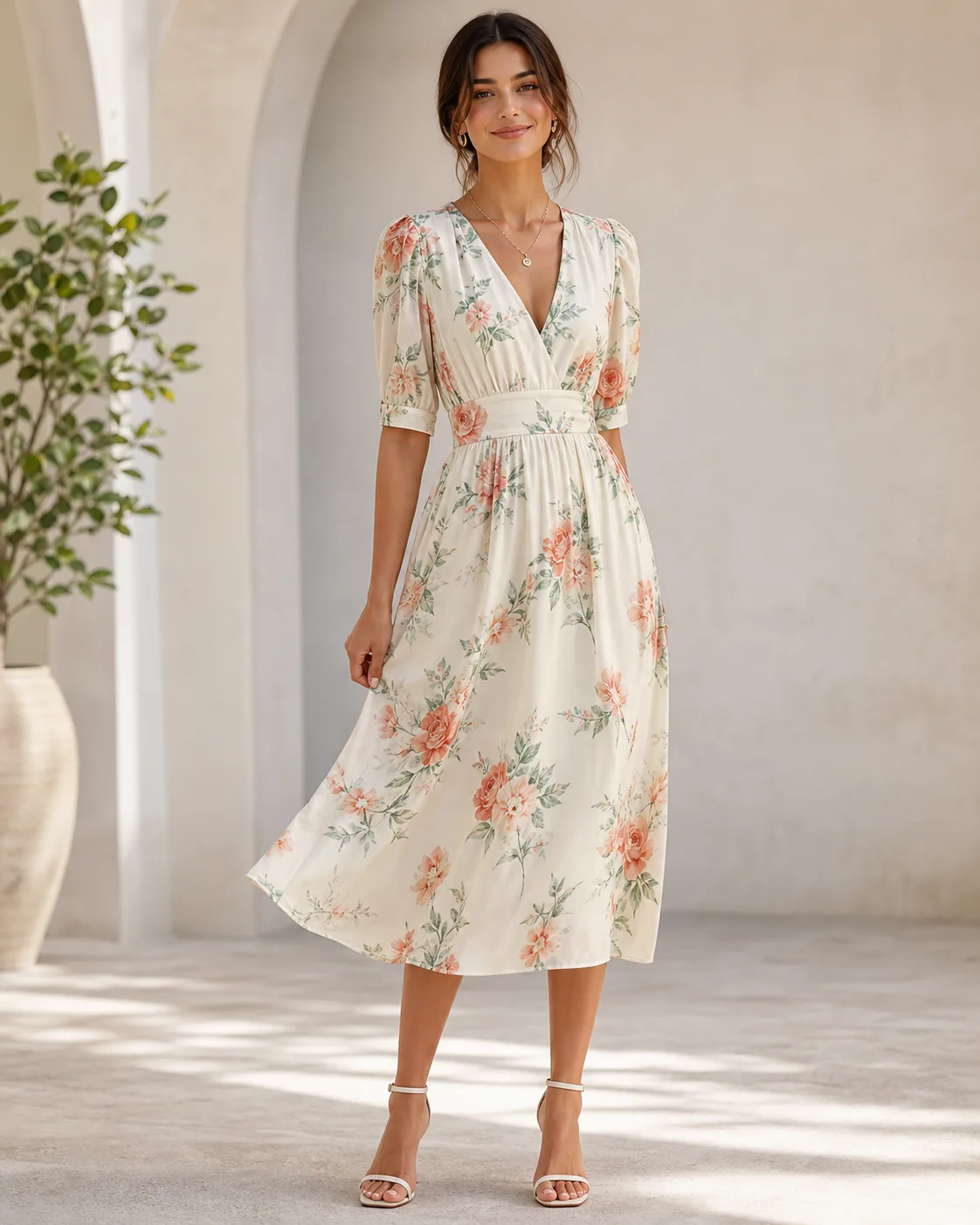 Floral wrap dress