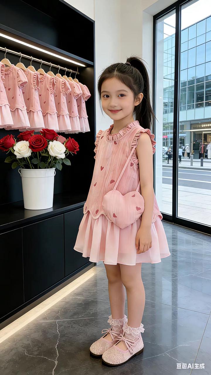 幼儿童装 AI 童装提示词 2 のQwen Imageプロンプト例: 幼儿童装场景的 AI 童装图片提示词,适合童装店、小红书图文、电商主图和儿童穿搭内容生成 9:16 竖版氛围图。
