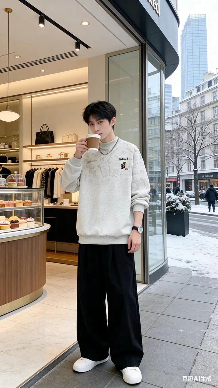 男装街拍 AI 男装提示词 1 のQwen Imageプロンプト例 バリエーション 2: 男装街拍场景的 AI 男装图片提示词,适合男装店、小红书图文、电商主图和男士穿搭内容生成 9:16 竖版氛围图。