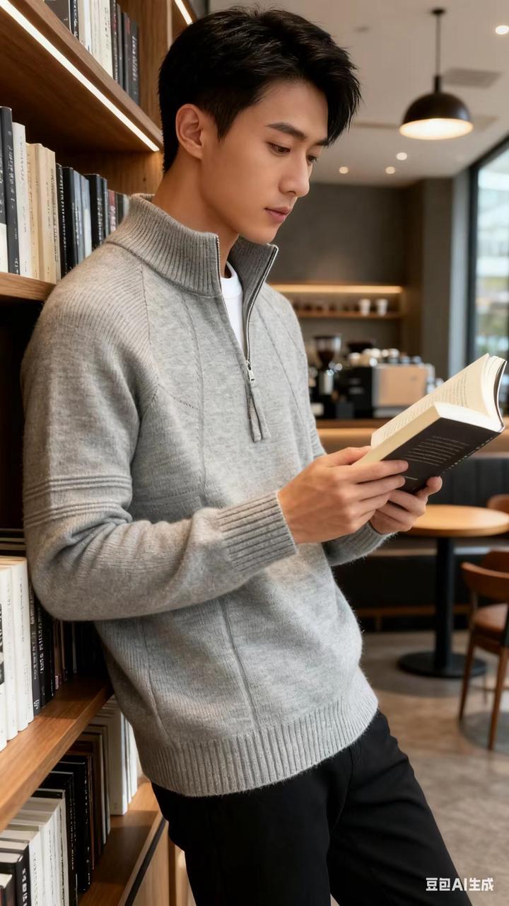 男装写真 AI 男装提示词 6 Qwen Image prompt example variation 3: 男装写真场景的 AI 男装图片提示词,适合男装店、小红书图文、电商主图和男士穿搭内容生成 9:16 竖版氛围图。