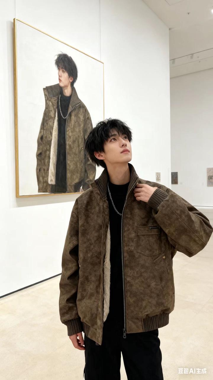 男装店展示 AI 男装提示词 10 Qwen Image prompt example variation 2: 男装店展示场景的 AI 男装图片提示词,适合男装店、小红书图文、电商主图和男士穿搭内容生成 9:16 竖版氛围图。