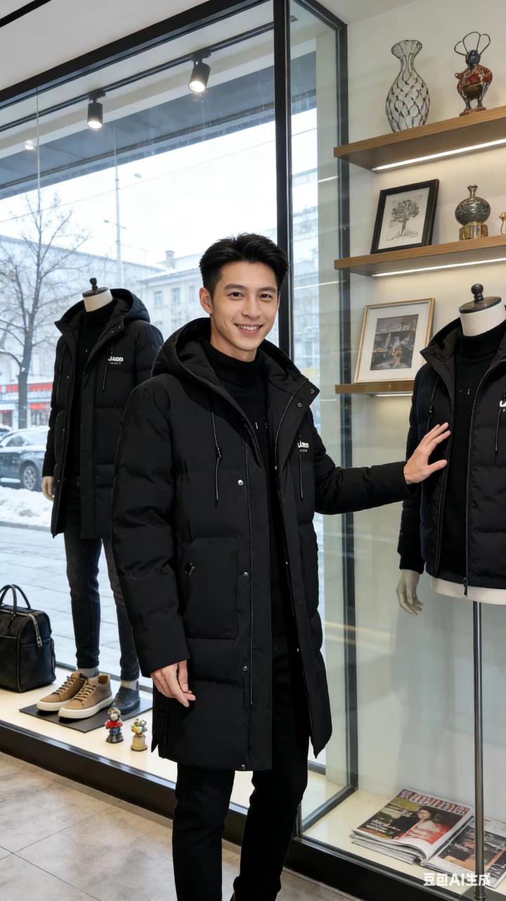 男装店展示 AI 男装提示词 12 のQwen Imageプロンプト例 バリエーション 2: 男装店展示场景的 AI 男装图片提示词，适合男装店、小红书图文、电商主图和男士穿搭内容生成 9:16 竖版氛围图。