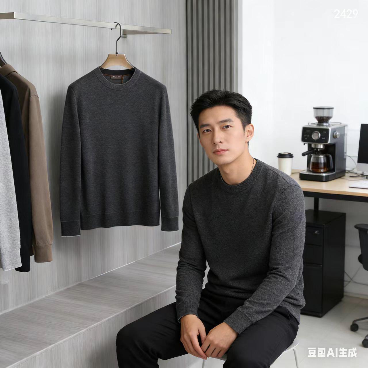 男装写真 AI 男装提示词 11 Qwen Image prompt example variation 2: 男装写真场景的 AI 男装图片提示词，适合男装店、小红书图文、电商主图和男士穿搭内容生成 9:16 竖版氛围图。