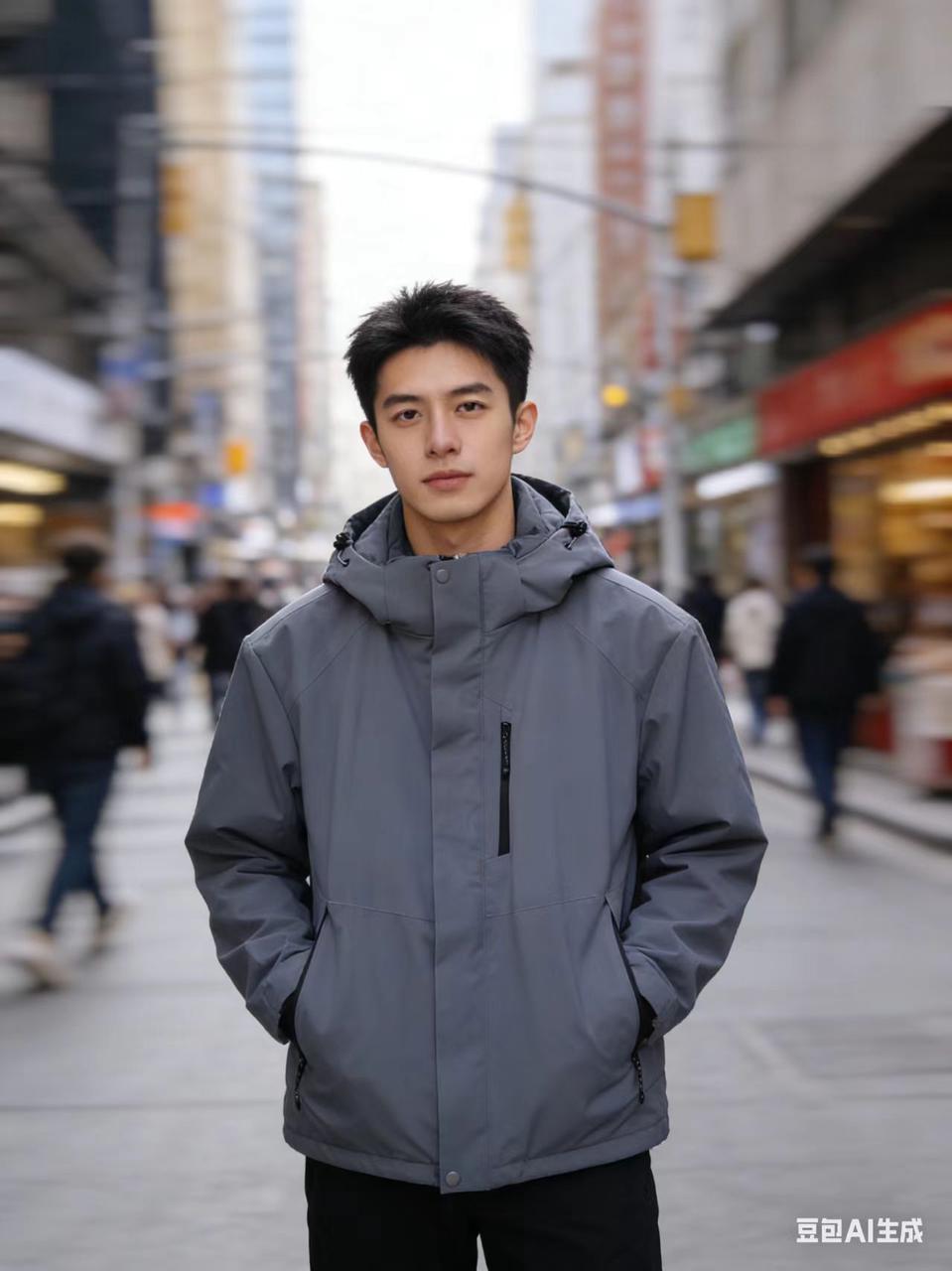 工装机能男装 AI 男装提示词 42 Qwen Image 프롬프트 예시 변형 2: 工装机能男装场景的 AI 男装图片提示词，适合男装店、小红书图文、电商主图和男士穿搭内容生成 9:16 竖版氛围图。