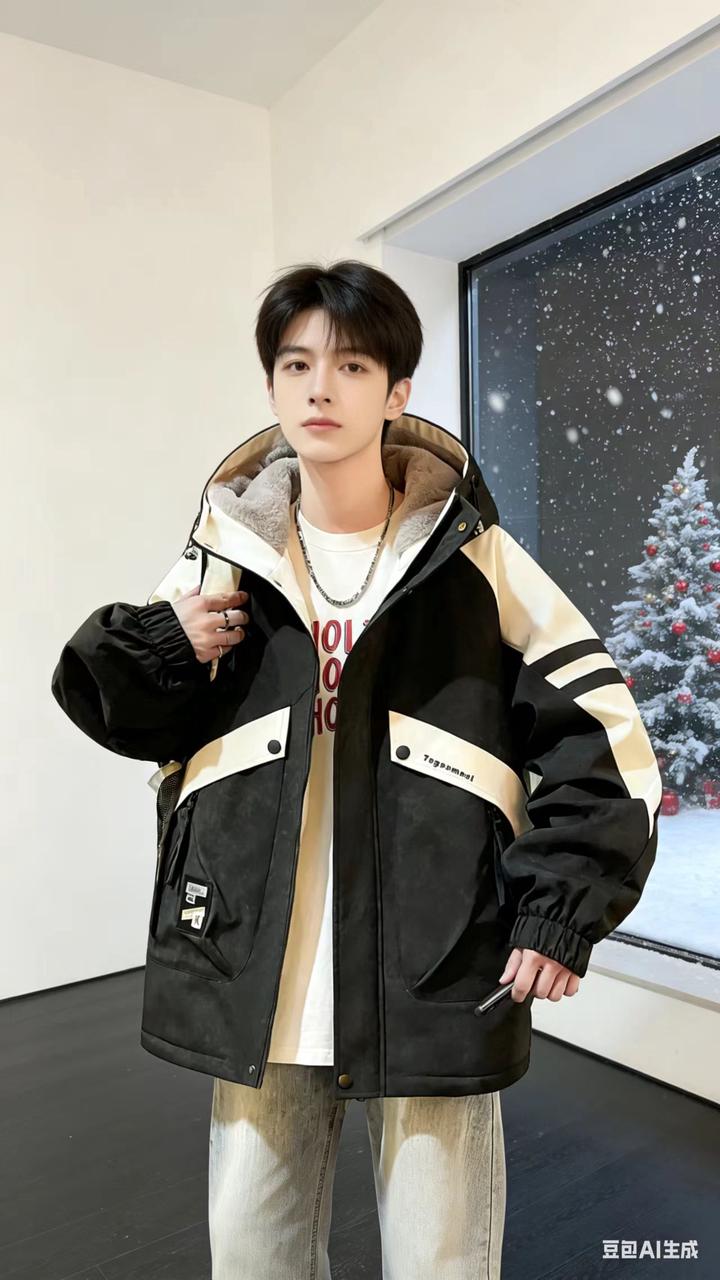 男装对镜自拍 AI 男装提示词 15 Qwen Image prompt example variation 2: 男装对镜自拍场景的 AI 男装图片提示词,适合男装店、小红书图文、电商主图和男士穿搭内容生成 9:16 竖版氛围图。