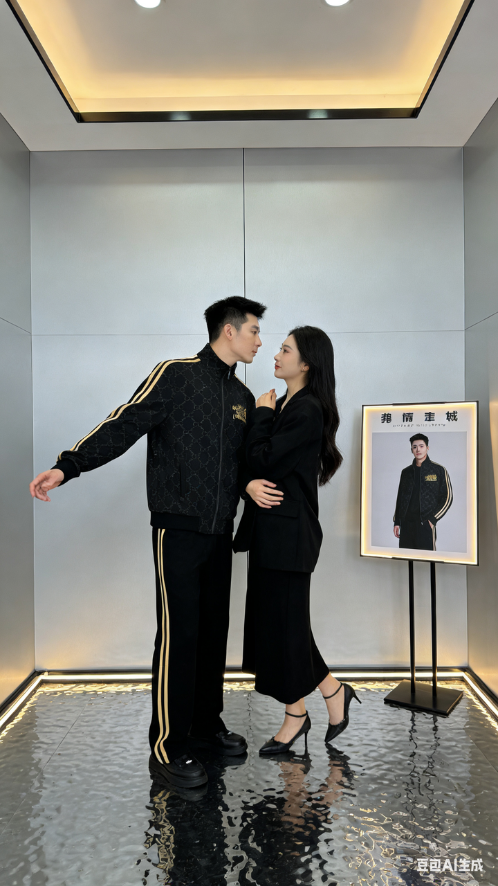 男装写真 AI 男装提示词 15 Qwen Image prompt example variation 2: 男装写真场景的 AI 男装图片提示词,适合男装店、小红书图文、电商主图和男士穿搭内容生成 9:16 竖版氛围图。