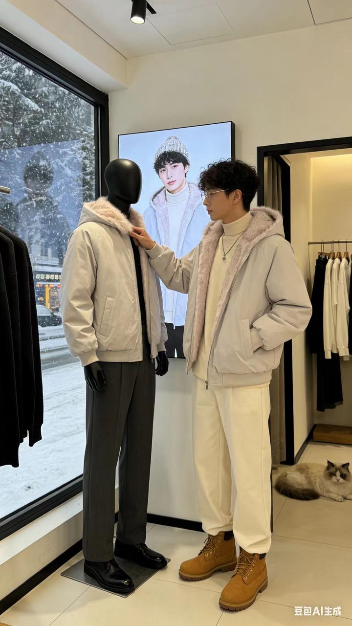 商务通勤男装 AI 男装提示词 30 Qwen Image prompt example variation 2: 商务通勤男装场景的 AI 男装图片提示词，适合男装店、小红书图文、电商主图和男士穿搭内容生成 9:16 竖版氛围图。