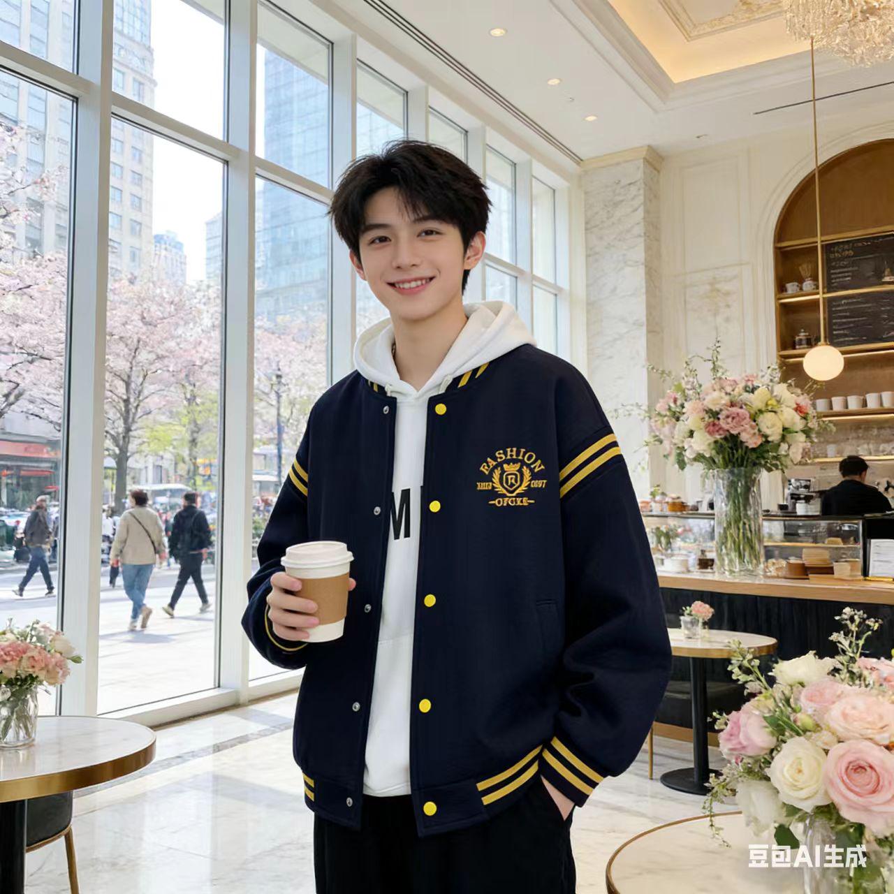 男装街拍 AI 男装提示词 51 Qwen Image prompt example variation 2: 男装街拍场景的 AI 男装图片提示词,适合男装店、小红书图文、电商主图和男士穿搭内容生成 9:16 竖版氛围图。