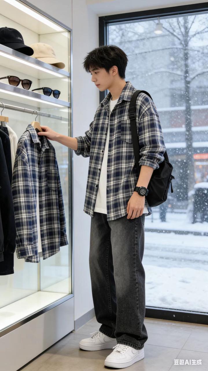 男装店展示 AI 男装提示词 39 Qwen Image 프롬프트 예시 변형 2: 男装店展示场景的 AI 男装图片提示词,适合男装店、小红书图文、电商主图和男士穿搭内容生成 9:16 竖版氛围图。