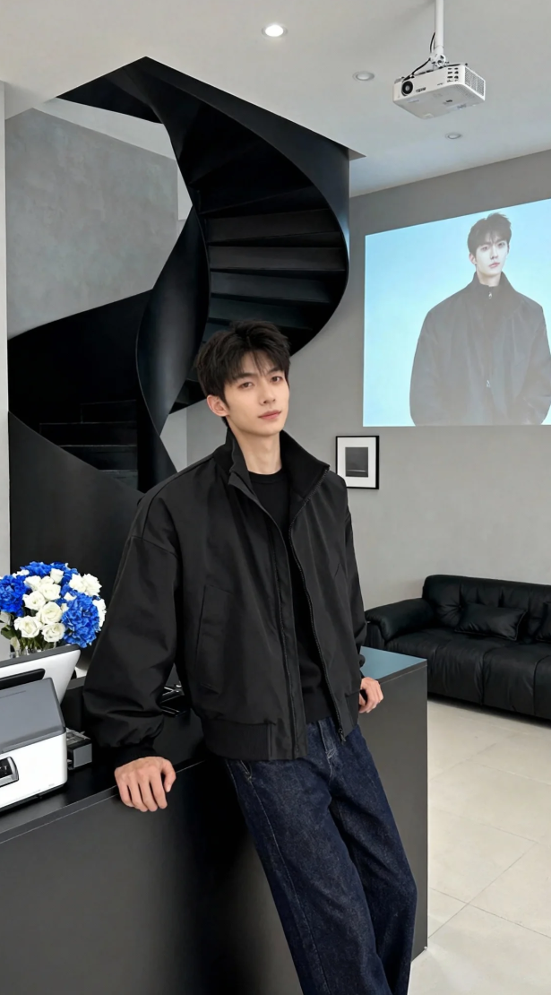 男装店展示 AI 男装提示词 40 Qwen Image 프롬프트 예시: 男装店展示场景的 AI 男装图片提示词,适合男装店、小红书图文、电商主图和男士穿搭内容生成 9:16 竖版氛围图。