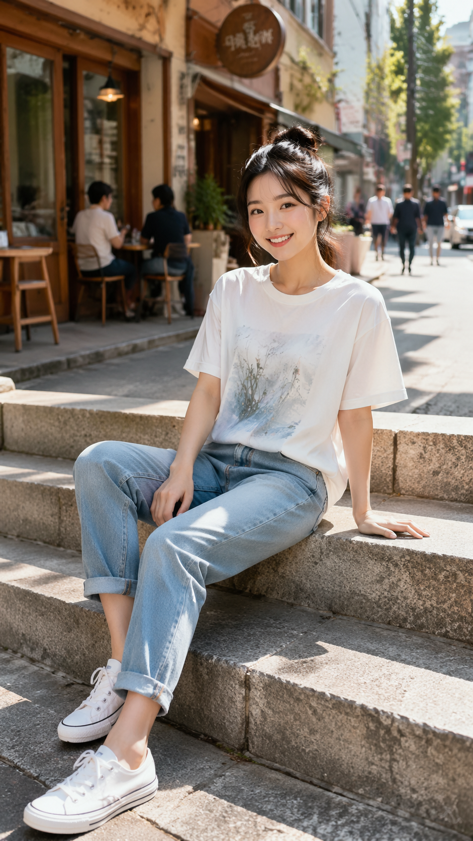 韩系街拍风 AI 女装提示词 2