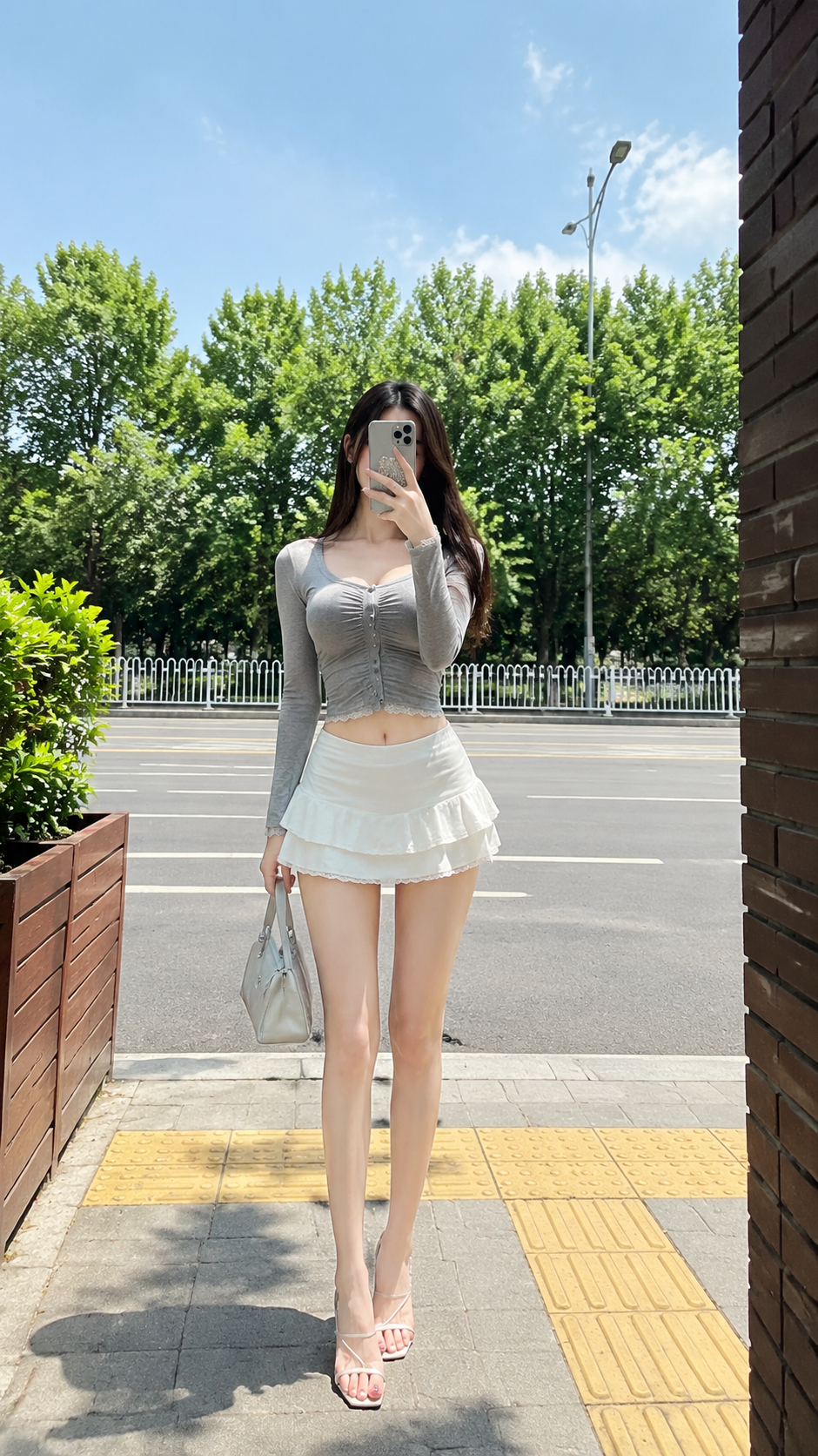 ccd 风格街头自拍写真 AI 女装提示词
