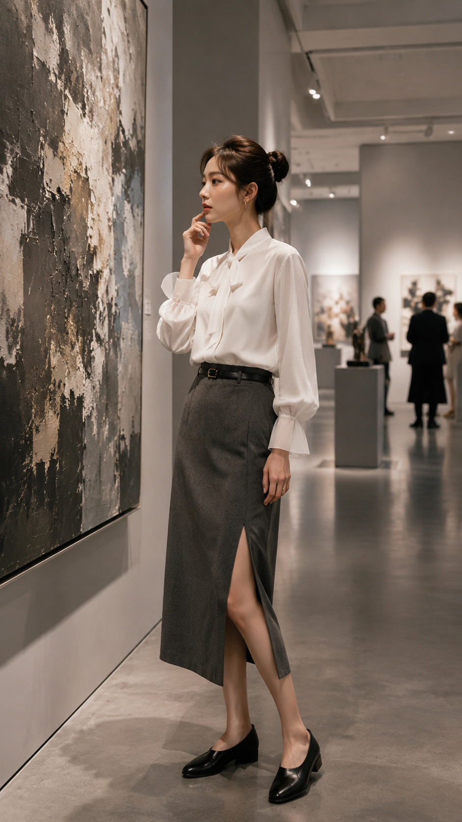艺术展会穿搭大片 AI 女装提示词 Qwen Image 프롬프트 예시: 艺术展会穿搭大片场景的 AI 女装图片提示词,适合女装店、小红书图文、电商主图和穿搭博主生成 9:16 竖版氛围图。