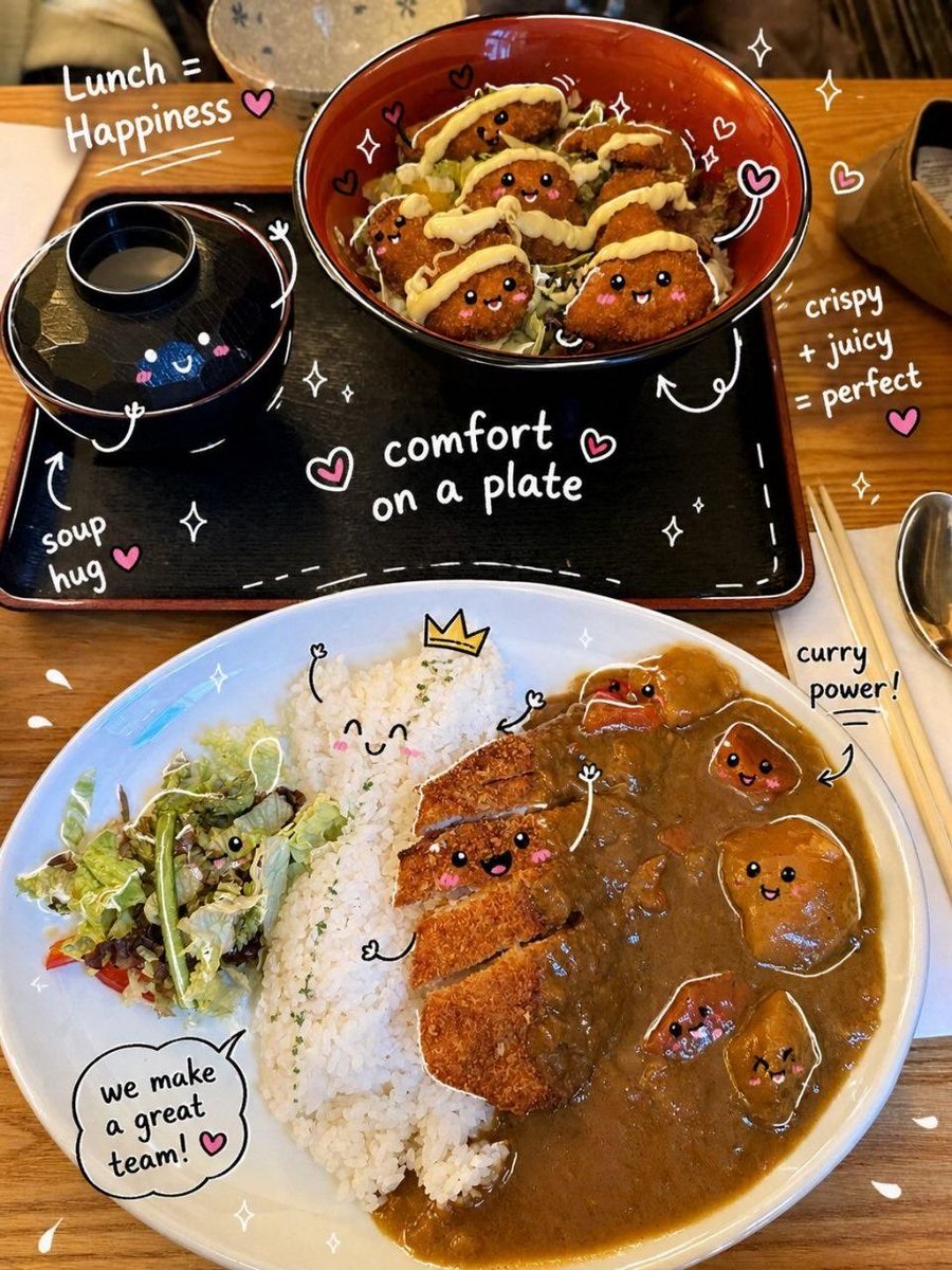 交互式照片涂鸦 のQwen Imageプロンプト例 バリエーション 2: 一个复杂的提示词,可在保留原始主体的前提下,为现有图像添加生动有趣且具有情境感的涂鸦和排版设计。