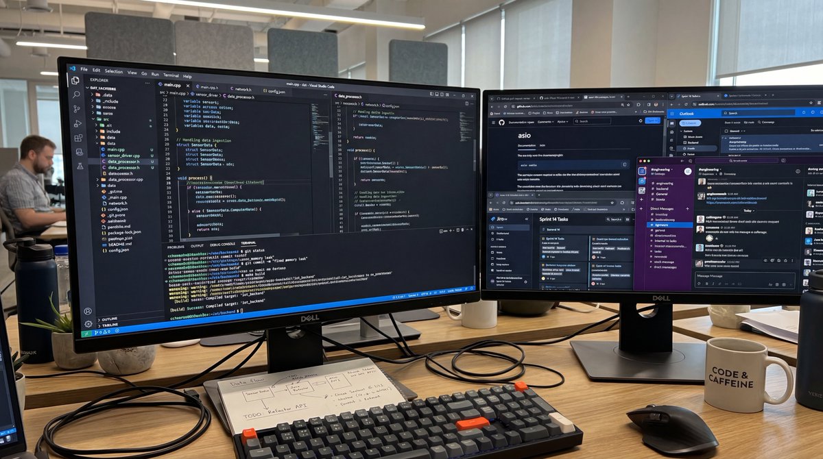 Professional workstation screen prompt 的 GPT Image 2 提示词示例图 变化图 2:A prompt for generating a realistic depiction of a professional workspace screen, used to demonstrate GPT-Image...