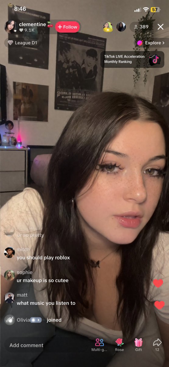 TikTok Streamer UGC Style Prompt GPT Image 2 prompt example: A prompt for generating a realistic TikTok live-stream screenshot featuring a young female streamer, styled as...
