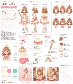 Anime Magical Girl Character Reference Sheet GPT Image 2 prompt example