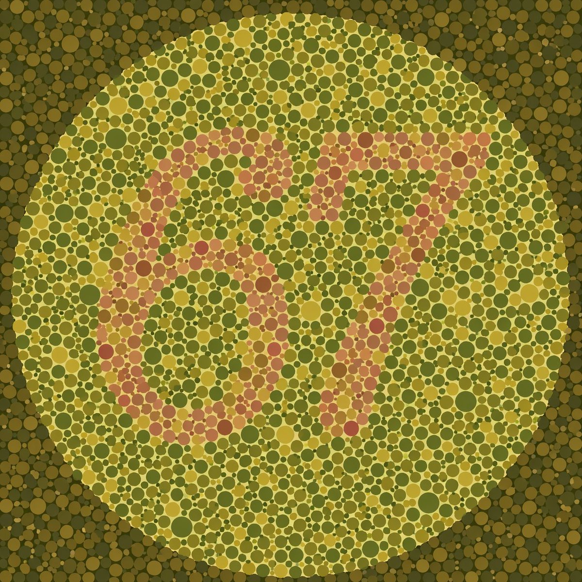 Ishihara Color Blindness Test Plate GPT Image 2 prompt example: Generates a custom Ishihara color blindness test image with a hidden number and configurable dot colors.