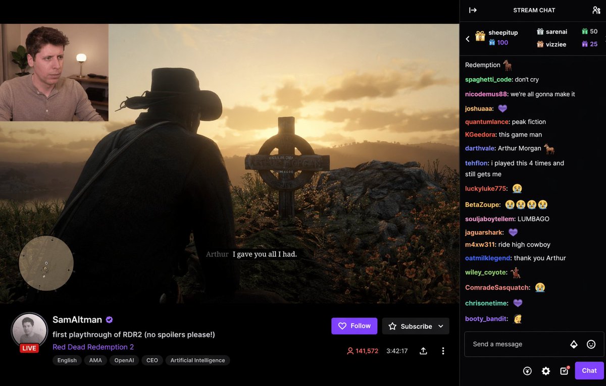 Live Stream Interface Mockup GPT Image 2 prompt example: Generates a realistic live streaming platform interface featuring a gameplay feed, webcam overlay, stream details, and an...