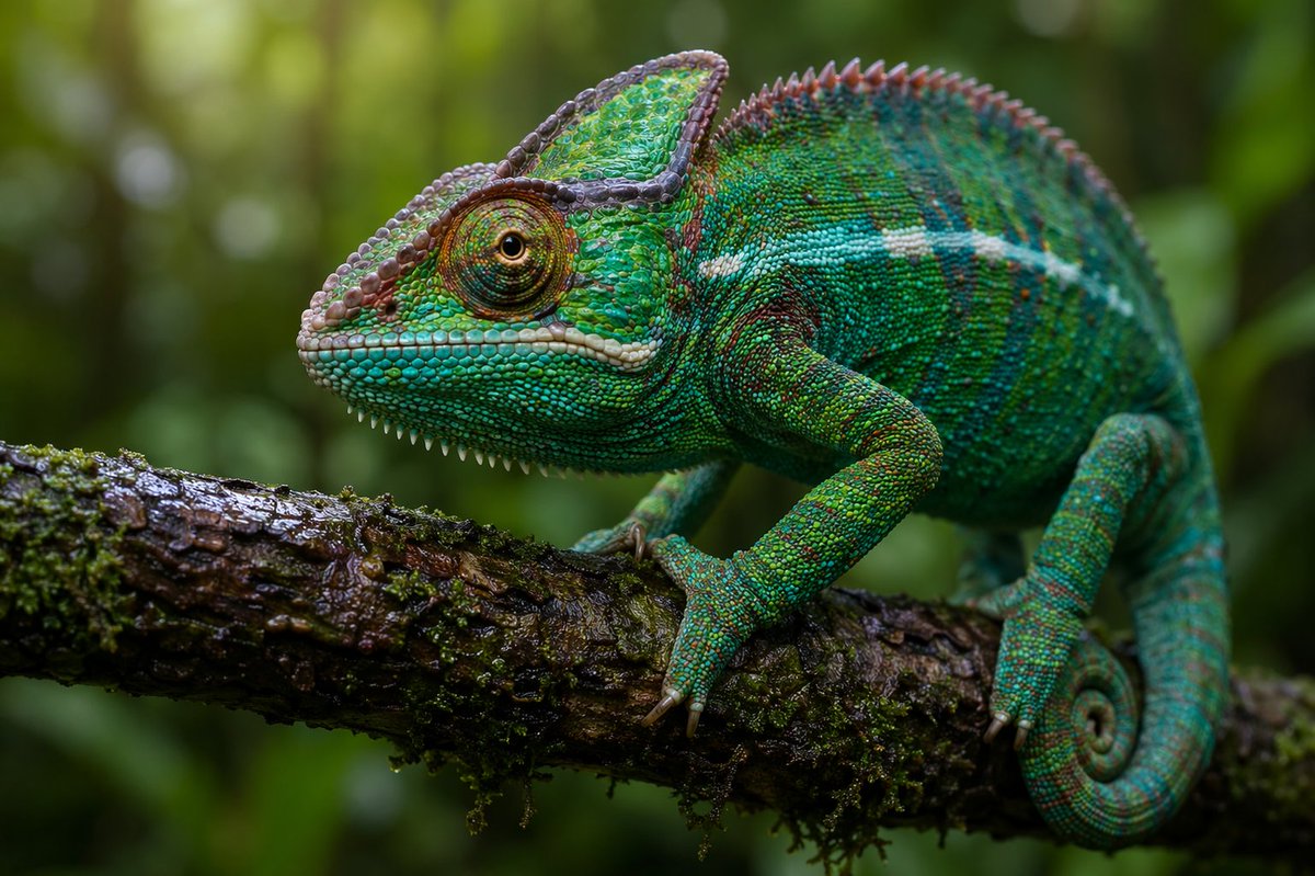 Macro Wildlife Photography のQwen Imageプロンプト例 バリエーション 2: Generates a highly detailed, close-up photograph of an animal in its natural habitat with a shallow depth of field.
