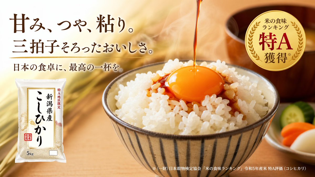Japanese Rice Advertisement Banner Qwen Image prompt example: Generates a professional food advertisement banner featuring a rice dish, product packaging, and promotional...