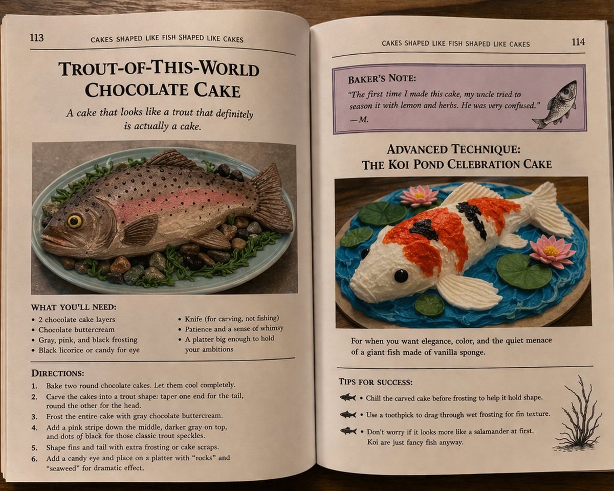 Fictional Book Page Excerpts 的 GPT Image 2 提示词示例图 变化图 2:Creates detailed page excerpts from fictional books with unique and surreal themes, suitable for world-building and...