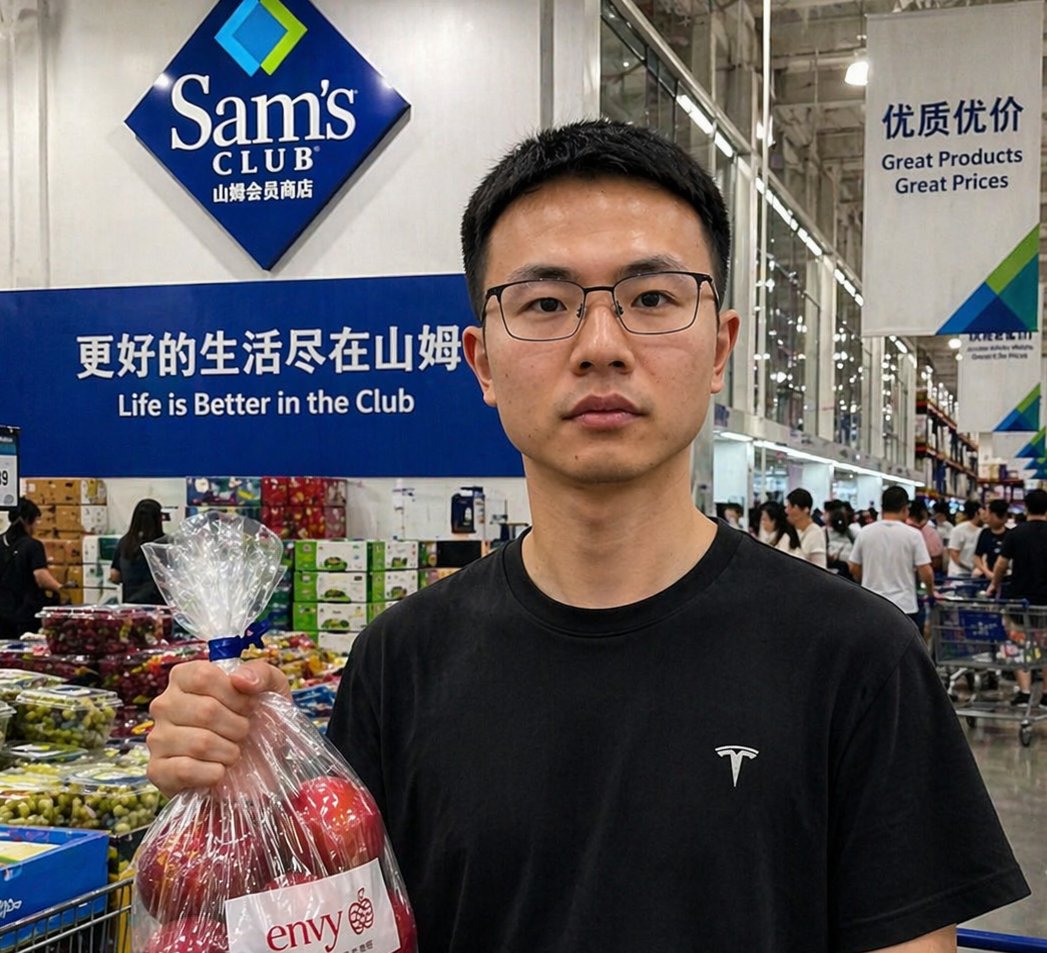 Realistic Sam's Club Shopping Snapshot Qwen Image 프롬프트 예시: This prompt generates a photorealistic candid warehouse-store portrait suitable for recreating an authentic shopping...