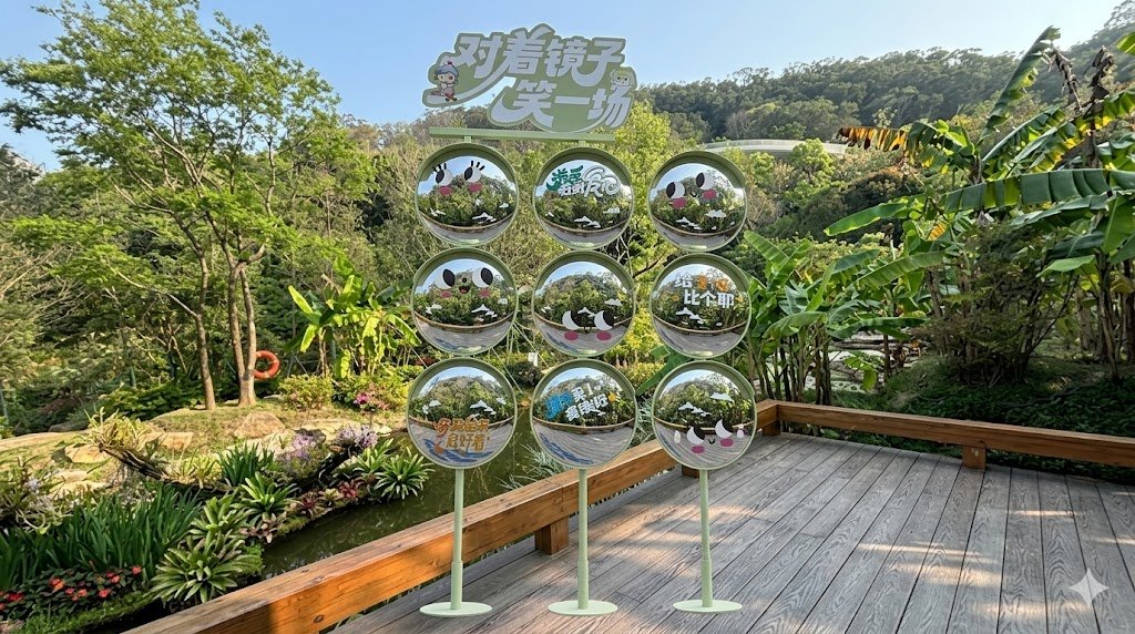 Move Display Stand Onto Deck GPT Image 2 prompt example: This prompt places the reference promotional display onto the wooden deck in the same outdoor scene for realistic...