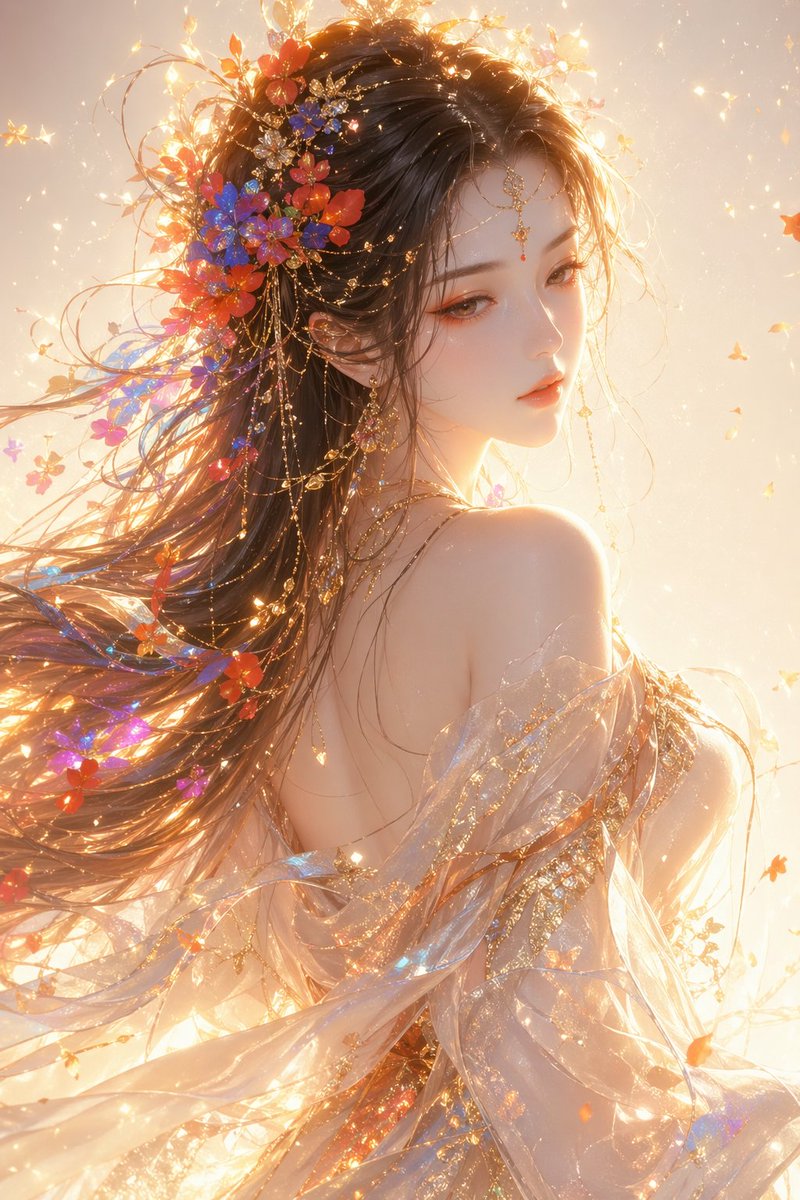 Oriental Fantasy Female Portrait Prompt Qwen Image prompt example: A highly detailed prompt for an elegant Oriental fantasy female portrait with cinematic lighting and intricate...