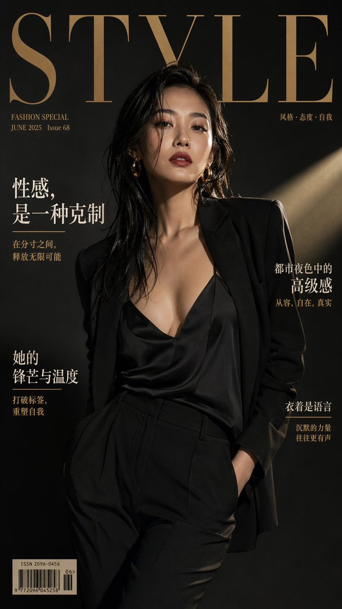 High-End Cinematic Fashion Portrait GPT Image 2 prompt example variation 2: An extremely detailed prompt for generating a soft, cinematic, high-fashion portrait of an East Asian...