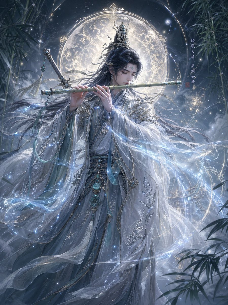 Epic Eastern Fantasy Character Concept Qwen Image 프롬프트 예시: A comprehensive prompt for generating high-end, cinematic Eastern fantasy character CG, featuring detailed descriptions...
