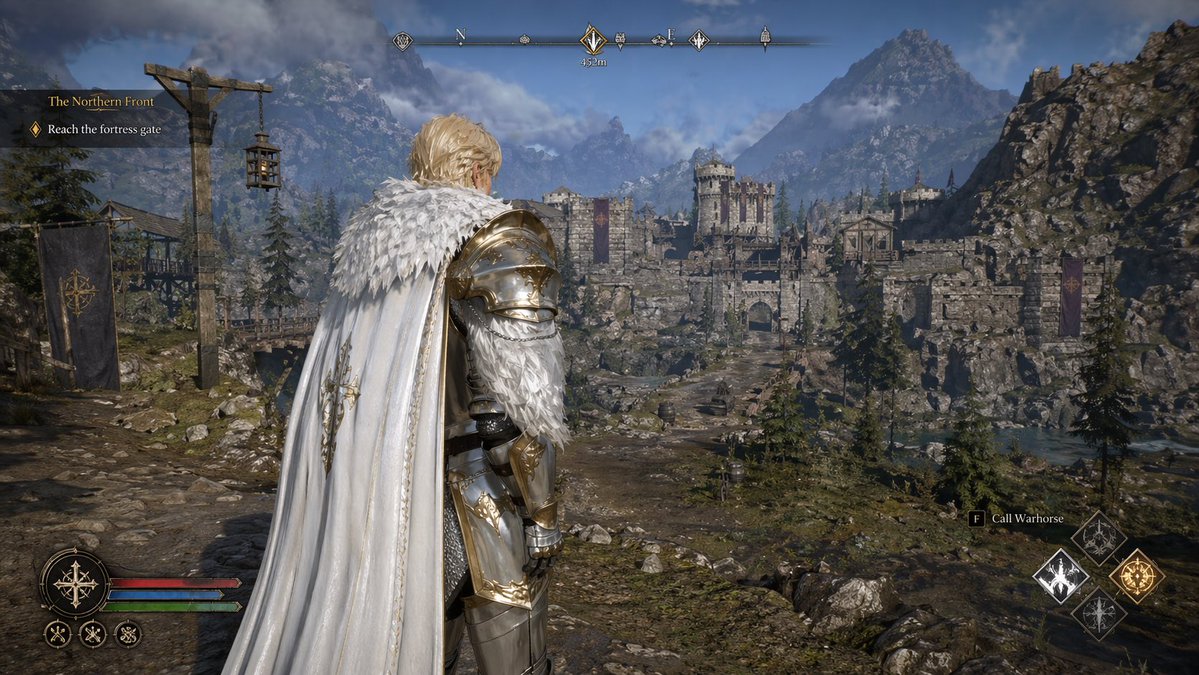 Open-world RPG screenshot style GPT Image 2 prompt example: A stylized prompt designed to make generated images look like high-quality screenshots from an open-world fantasy...