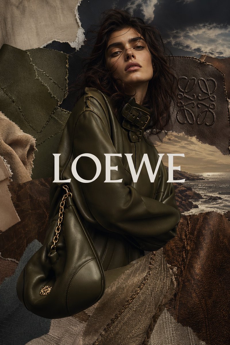 Luxury Leather Fashion Collage Ad Qwen Image 프롬프트 예시: This prompt generates a moody luxury fashion advertisement with a leather-clad model, handbag, torn material collage layers,...