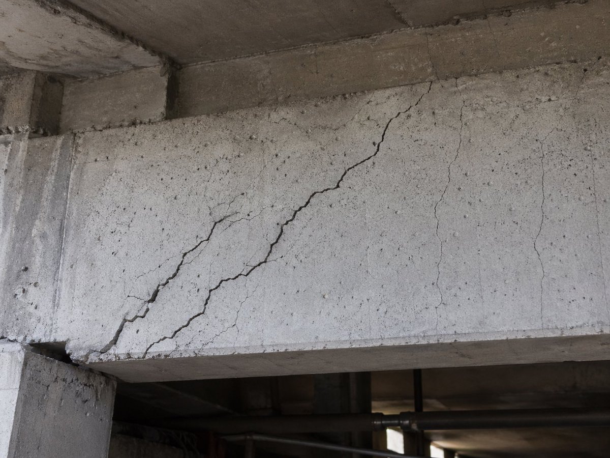 Realistic Cracked Concrete Beam Qwen Image 프롬프트 예시: This prompt generates a realistic structural inspection-style image of a damaged concrete beam, suitable for civil...