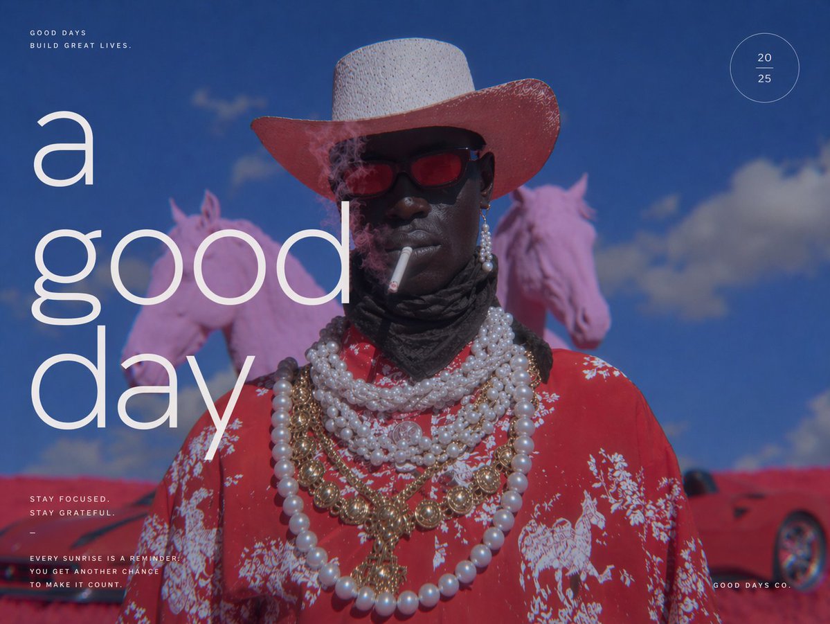 Surreal Cowboy Fashion Portrait Qwen Image prompt example variation 2: This prompt generates a stylized surreal western fashion portrait with anonymous censoring, pink horses,...