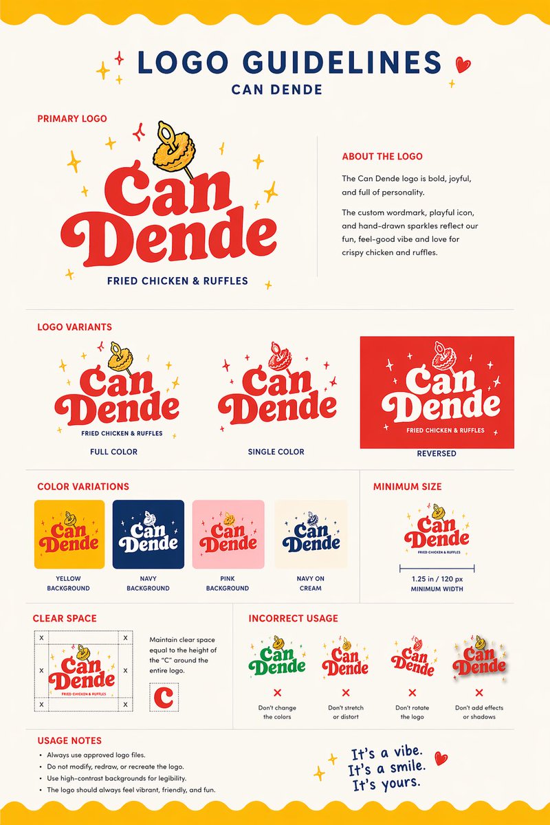 Restaurant Logo Guidelines Board Qwen Image prompt example: This prompt turns a food photo into a polished restaurant branding guideline sheet, useful for logo concept...