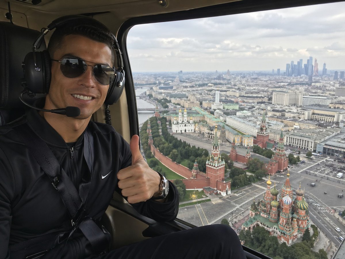 Helicopter Selfie Over Moscow GPT Image 2 prompt example: This prompt generates a realistic travel selfie inside a helicopter with a thumbs-up passenger and an aerial view of the...