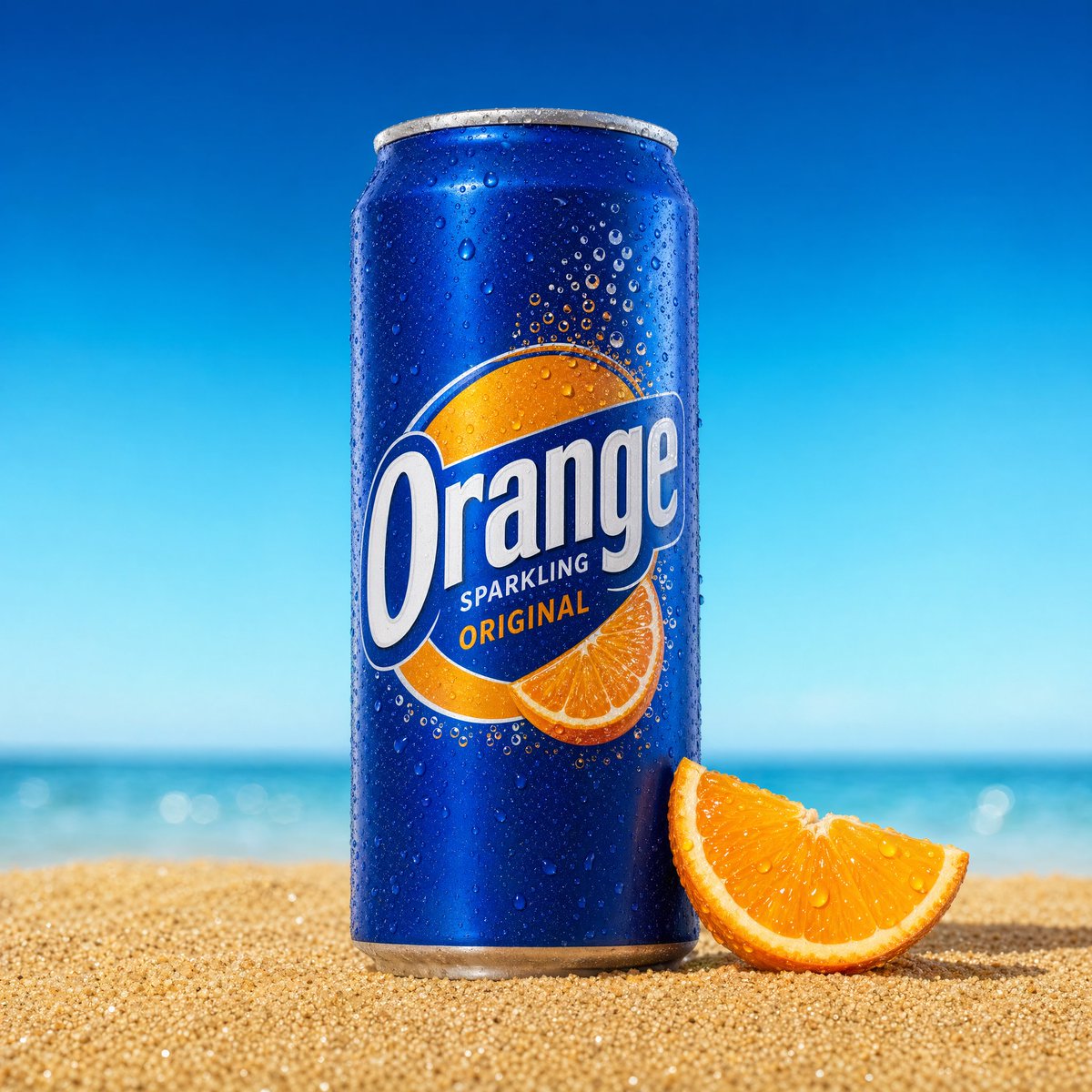 Tropical Product Photography GPT Image 2 prompt example variation 3: A professional studio prompt for commercial product photography of a beverage can in a tropical beach setting...