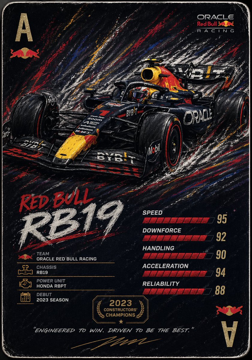 Racing Car Trading Card Illustration のQwen Imageプロンプト例: A prompt for generating a vintage-style trading card for a race car featuring oil pastel or chalk artistic styles.