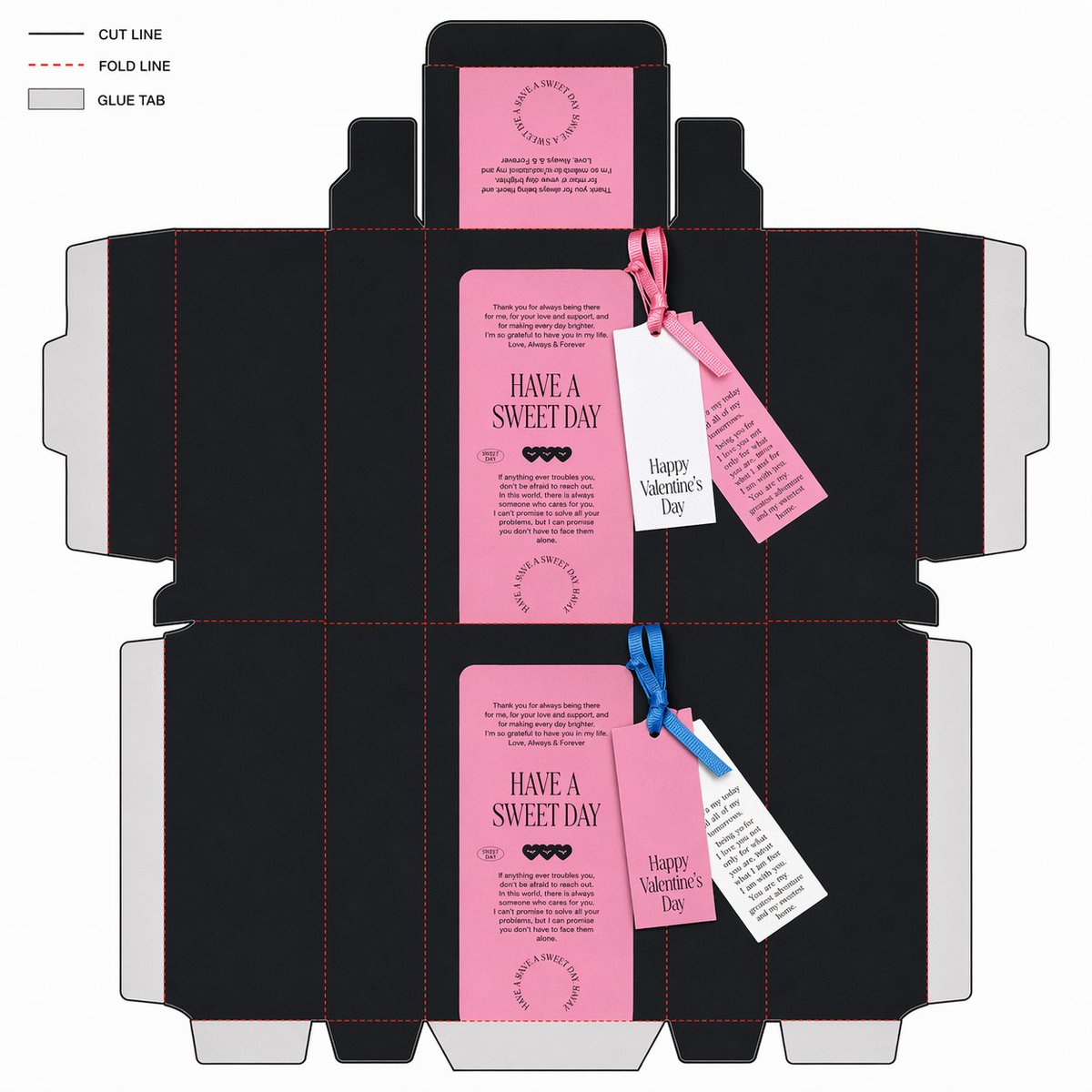 3D Packaging to 2D Net Unfolding GPT Image 2 prompt example variation 2: A technical prompt for industrial design that unfolds 3D packaging into a flattened 2D net with precise...