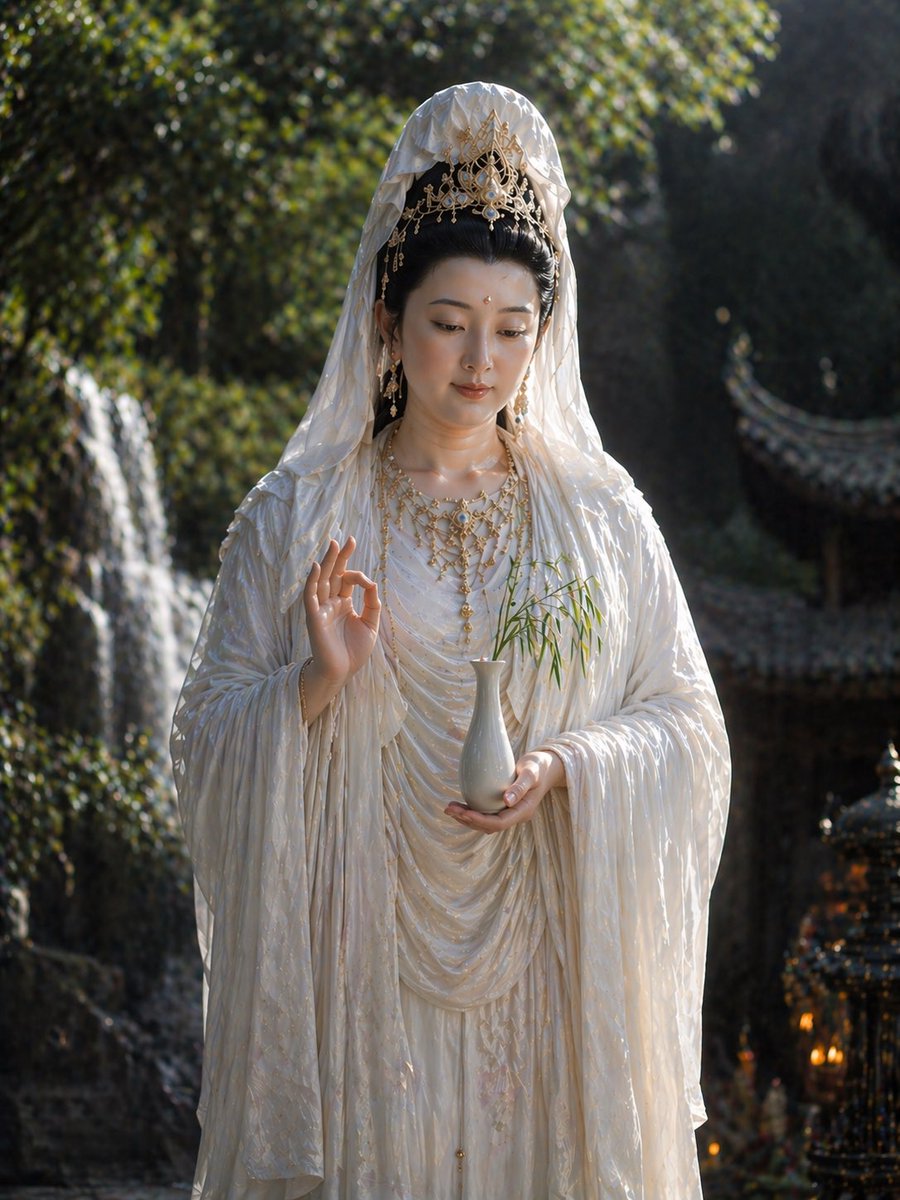 Hyper-Realistic Scriptural Deity Depiction のQwen Imageプロンプト例: Generates a highly realistic photograph-style portrayal of a deity based on religious descriptions, focusing on...