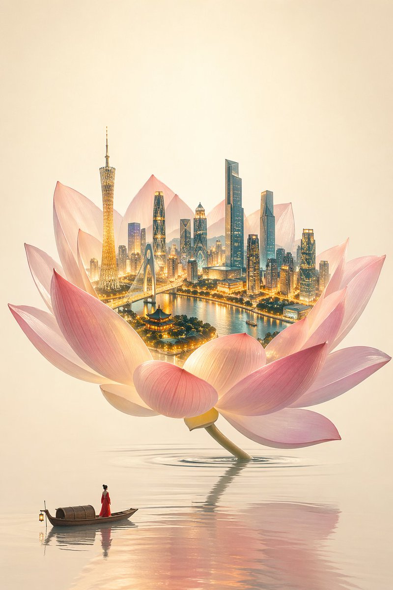 One Flower, One World City Illustration Qwen Image 프롬프트 예시: A highly detailed, professional commercial illustration prompt for creating a minimalist city scene contained within a...