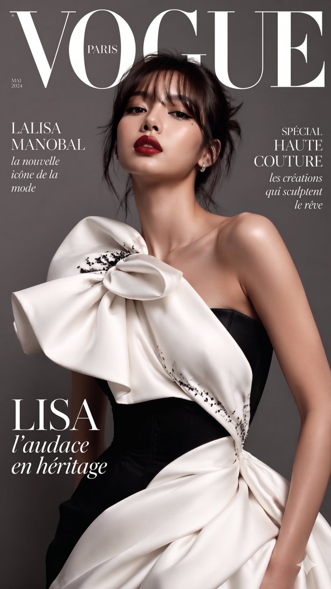 VOGUE Paris Haute Couture Cover GPT Image 2 prompt example: A prompt for generating a high-fashion magazine cover featuring a specific celebrity in couture attire.