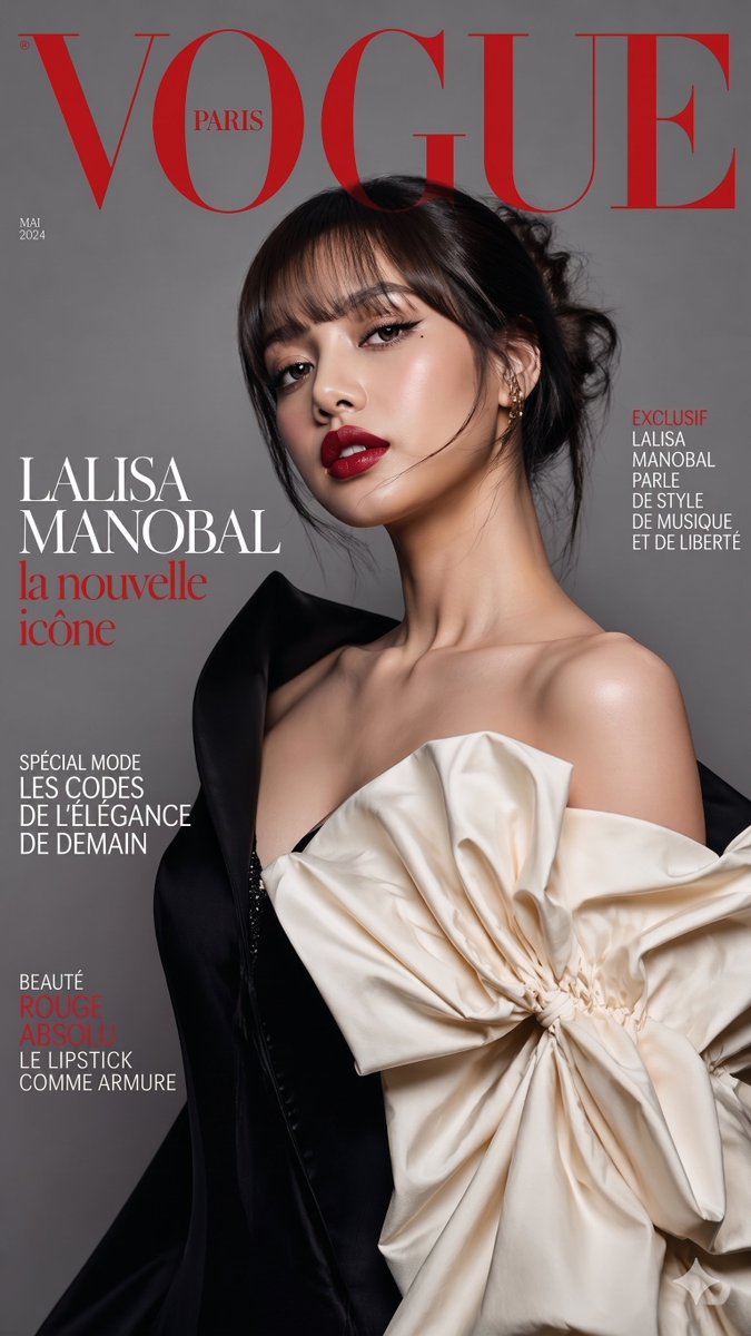 VOGUE Paris Haute Couture Cover GPT Image 2 prompt example variation 2: A prompt for generating a high-fashion magazine cover featuring a specific celebrity in couture attire.