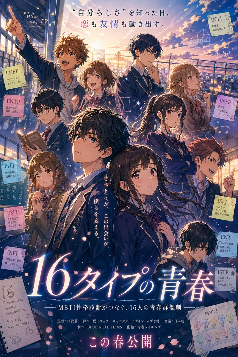 Anime movie poster generator Qwen Image 프롬프트 예시 변형 2: A set of simple prompts for generating high-quality anime-style posters for specific fictional themes like movie sequels or...