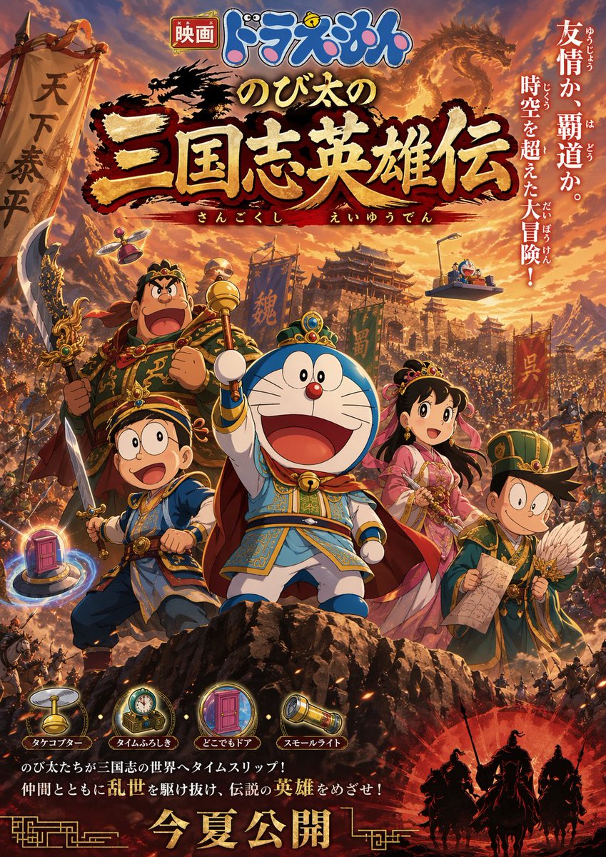 Anime movie poster generator Qwen Image 프롬프트 예시: A set of simple prompts for generating high-quality anime-style posters for specific fictional themes like movie sequels or...