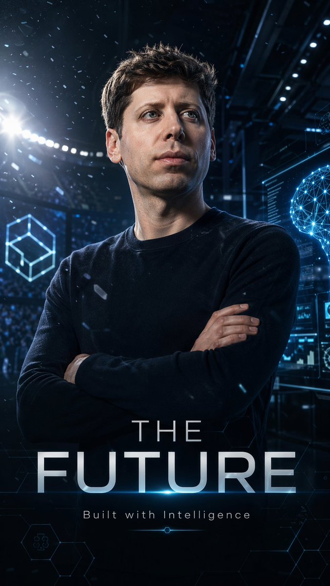 Futuristic AI Sports Poster Qwen Image 프롬프트 예시: This prompt generates a sleek vertical cinematic poster of a tech leader presented like a football superstar, ideal for social...