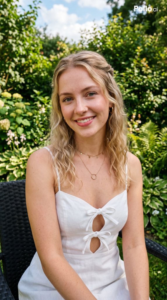 Garden Portrait With White Summer Dress GPT Image 2 prompt example: This prompt generates a realistic outdoor lifestyle portrait commonly used for fashion, social media, or...