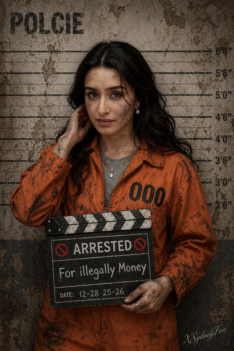 Gritty Prison Mugshot Portrait Qwen Image 프롬프트 예시 변형 2: A detailed JSON-based prompt for a realistic, cinematic mugshot of a prisoner in an orange jumpsuit.