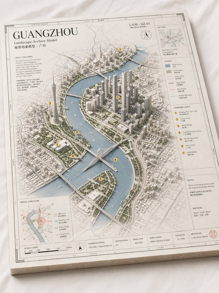 Landscape Archive Model Template Qwen Image 프롬프트 예시 변형 4: A comprehensive template for creating professional, museum-style 'landscape archive models' that combine 2D maps with 3D...
